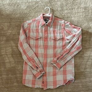 Men’s Northface plaid long sleeve flannel shirt